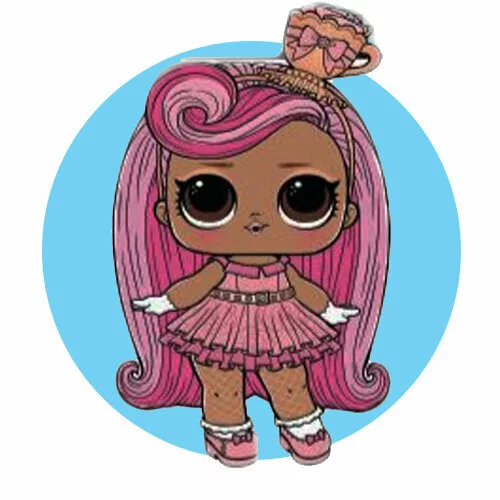 Цветной вариант раскраски кукла лол 2024 кубок