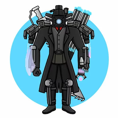 Цветной вариант раскраски large камерамэн скибиди