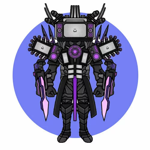 Цветной вариант раскраски new supreme titan tv man