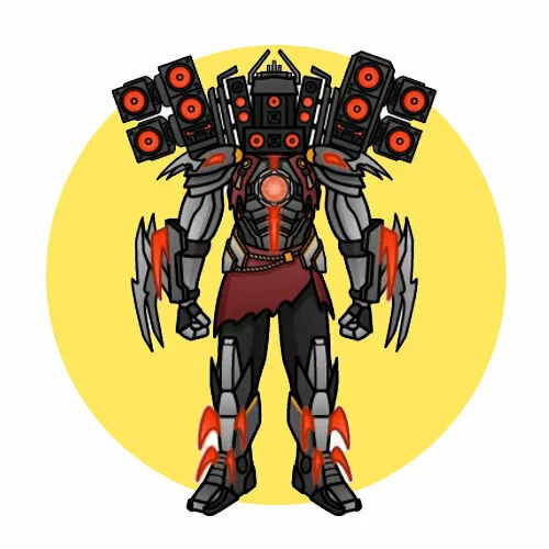 Цветной вариант раскраски новый титан спикер мэн