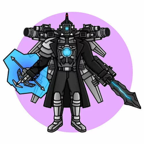 Цветной вариант раскраски new upgraded titan cameraman 3.5