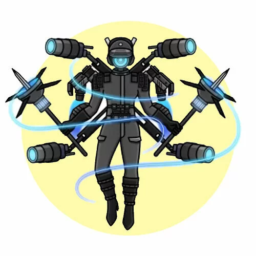 Цветной вариант раскраски upgraded camerawoman