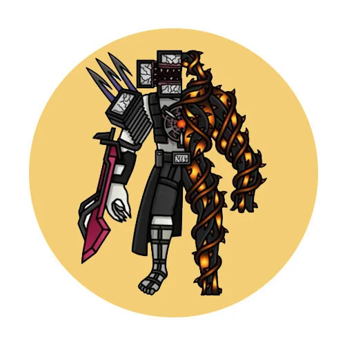 Цветной вариант раскраски зомби титан тв мэн