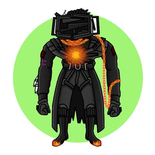 Цветной вариант раскраски новый инфицированный титан тв-мен