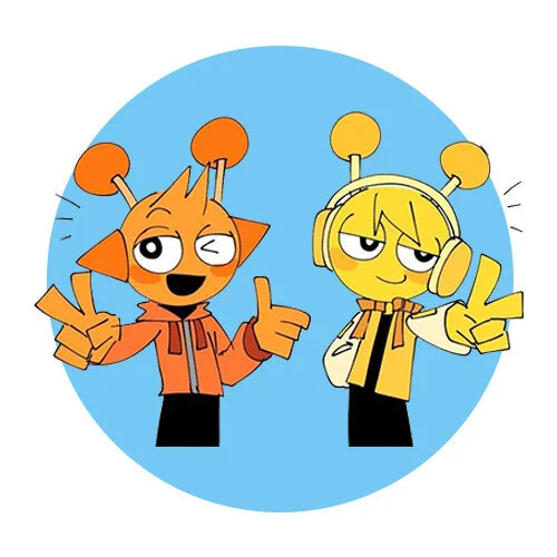 Цветной пример раскраски персонажи иллюстрация спрунки