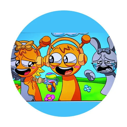 Цветной пример раскраски спрунки фантазия