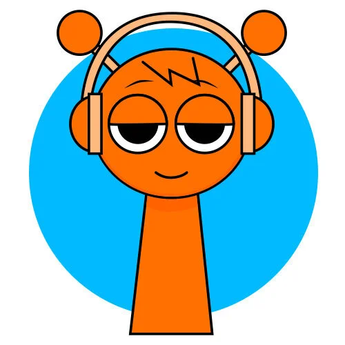 Цветной вариант раскраски спрунки orange (oren) персонажи