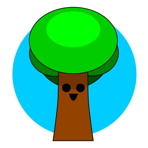 Цветной пример раскраски спрунки мистер дерево