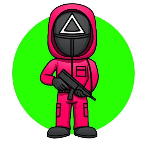 Цветной вариант раскраски охранник игра в кальмара 2