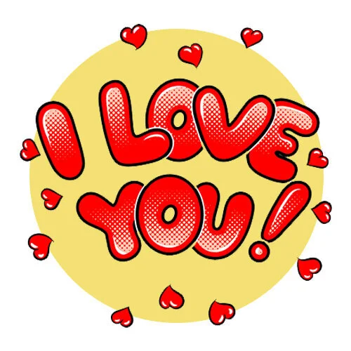 Цветной пример раскраски я тебя люблю i love you 14 февраля