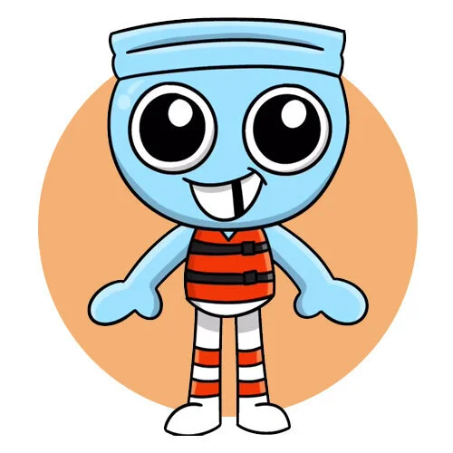 Цветной вариант раскраски финн мир денди