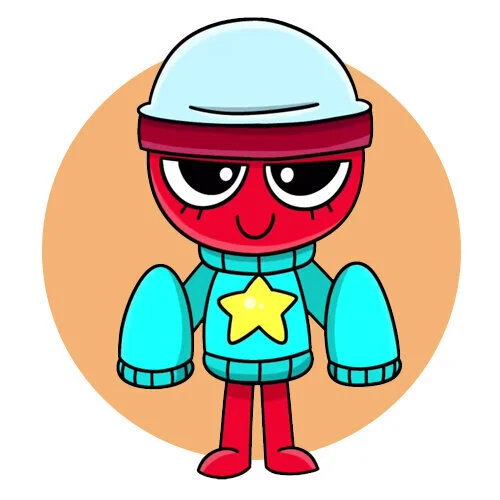 Цветной вариант раскраски гиги мир денди