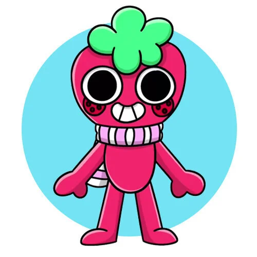 Цветной вариант раскраски мир денди спрут