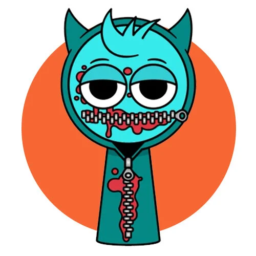 Цветной пример раскраски спрунки зип