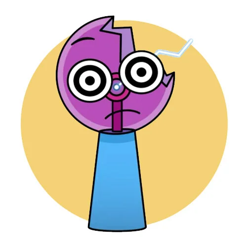 Цветной пример раскраски спрунки николас