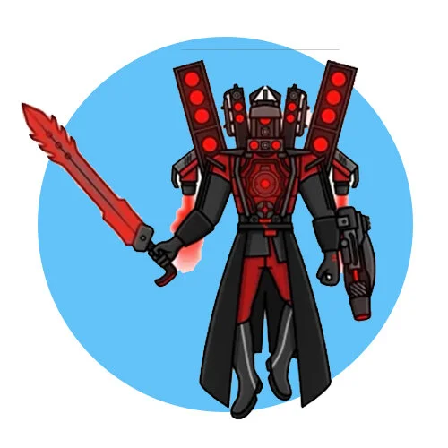 Цветной вариант раскраски новый вооруженный модернизированный титан спикермен