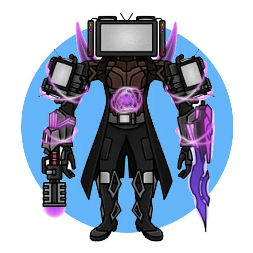 Цветной вариант раскраски апгрейд титан тв-вумен скибиди