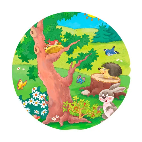 Цветной вариант раскраски лето жаркое времена года