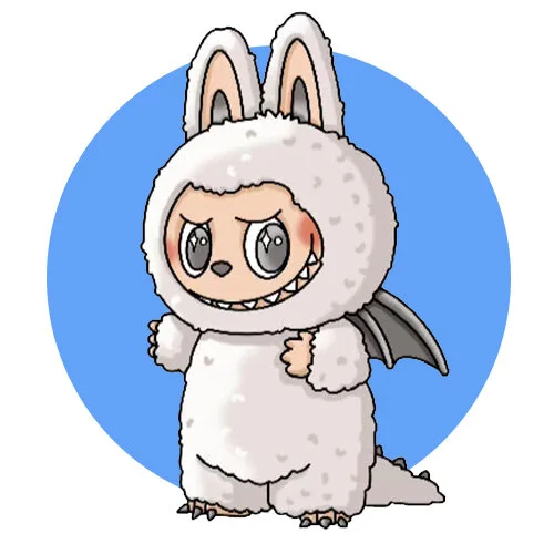 Цветной вариант раскраски белый зимомо