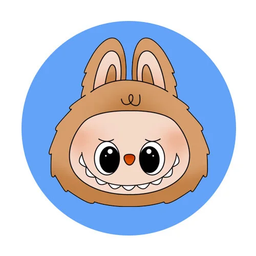 Цветной вариант раскраски лабубу голова