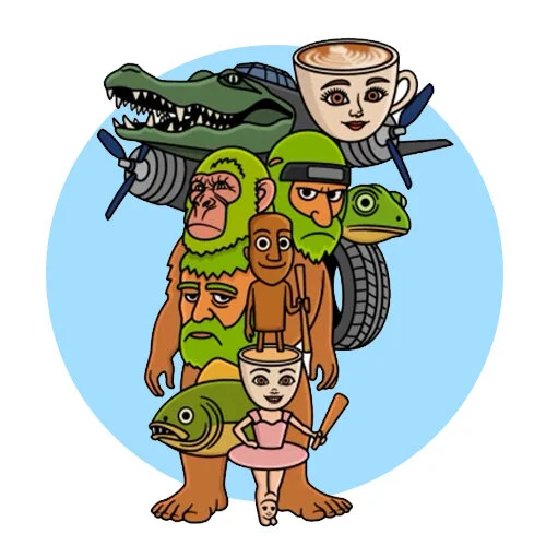 Цветной пример раскраски итальянские животные