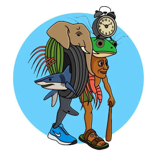 Цветной пример раскраски трипа тропа тралала лирилира тунг тунг сахур бонека