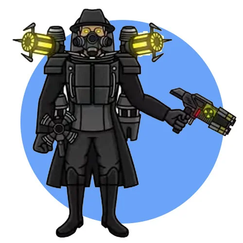 Цветной вариант раскраски мафия скибиди мутант