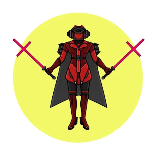 Цветной вариант раскраски спикервумен новый