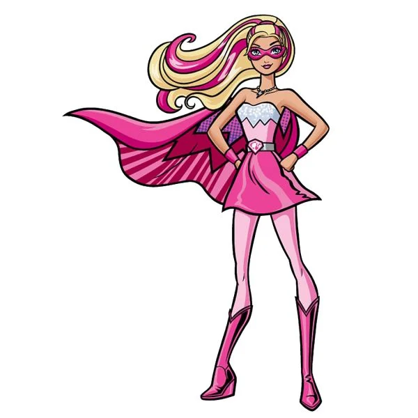 Цветной вариант раскраски барби супер принцесса героиня