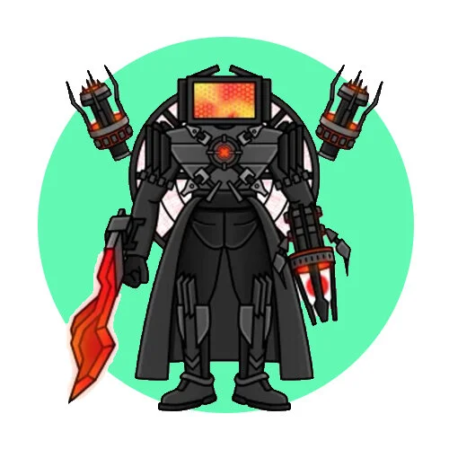 Цветной вариант раскраски инфектед титан тв-мэн v 3