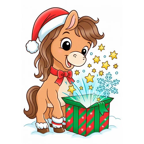 Цветной вариант раскраски классный подарок на 2026 год