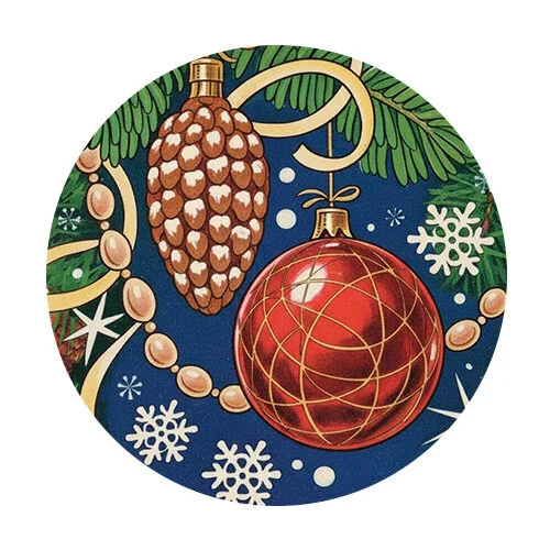 Цветной пример раскраски как новогодняя советская открытка