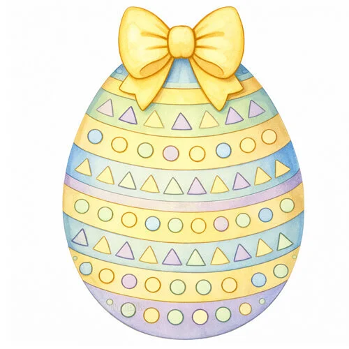 Цветной вариант раскраски пасхальное яйцо в узоры простые