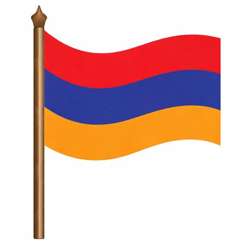 Цветной вариант раскраски флаг армении