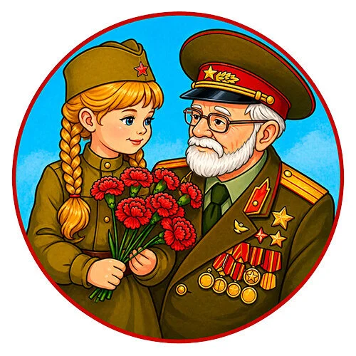 Цветной вариант раскраски герои отечества