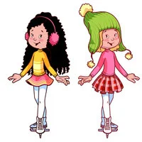 Цветной вариант раскраски фигурное катание на коньках зимний вид спорта