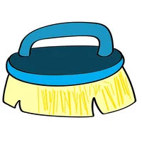 Цветной вариант раскраски щетка