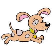 Цветной вариант раскраски милая собачка такса