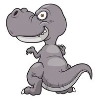 Цветной вариант раскраски тираннозавр динозавр