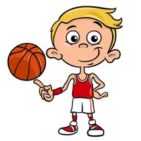 Цветной вариант раскраски баскетбол спорт