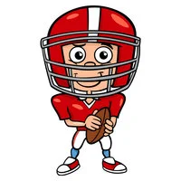 Цветной пример раскраски американский футбол