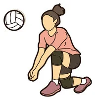 Цветной пример раскраски волейбол