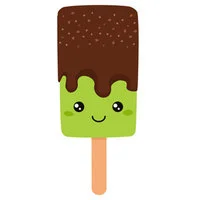 Цветной пример раскраски эскимо мороженое на палочке