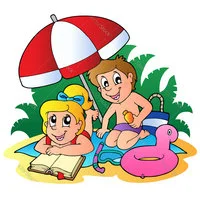 Цветной вариант раскраски пикник на природе