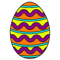 Цветной вариант раскраски пасхальное яичко с узором