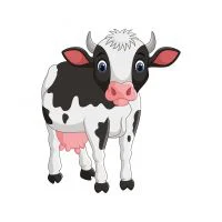 Цветной пример раскраски маленькая коровка