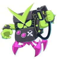 Цветной вариант раскраски 8 бит робот