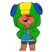 Цветной вариант раскраски леон с чупа-чупсом