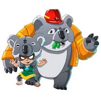 Цветной пример раскраски нита коала