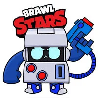 Цветной вариант раскраски робот 8 бит